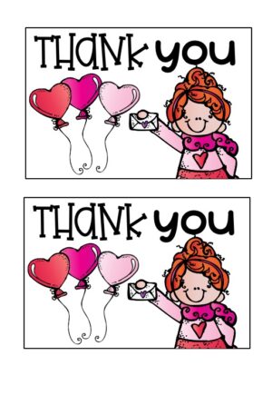 Valentine's Thank You Card Color 3