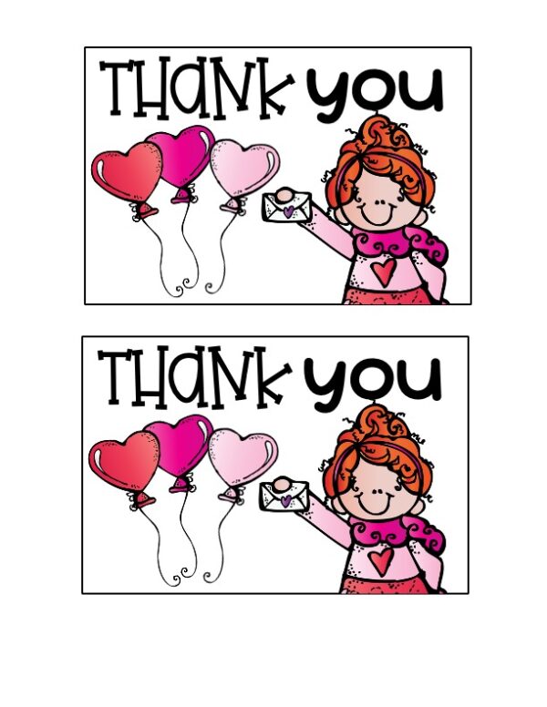 Valentine's Thank You Card Color 3