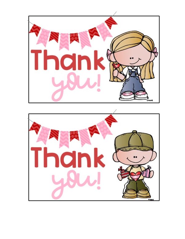 Valentine's Thank You Card Color 4