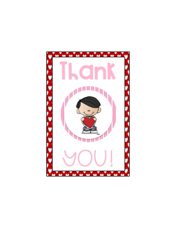 Valentine's Thank You Card Color 5