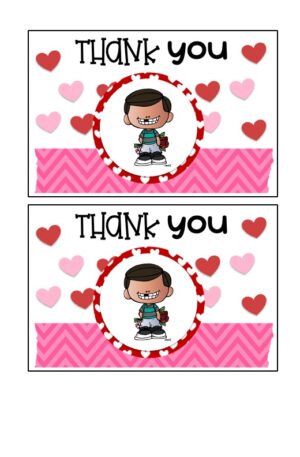 Valentine's Thank You Card Color 6