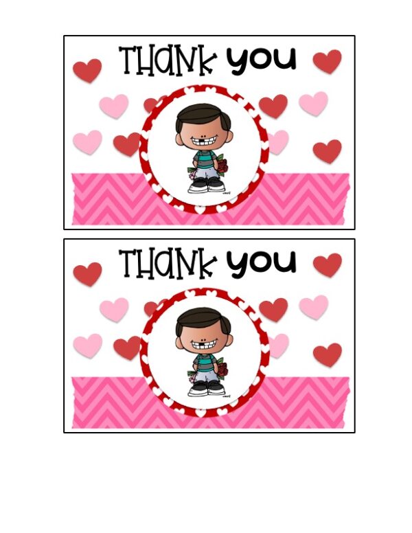 Valentine's Thank You Card Color 6