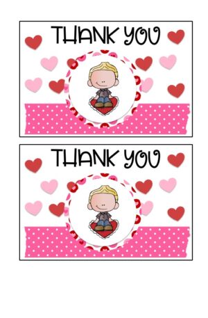 Valentine's Thank You Card Color 7