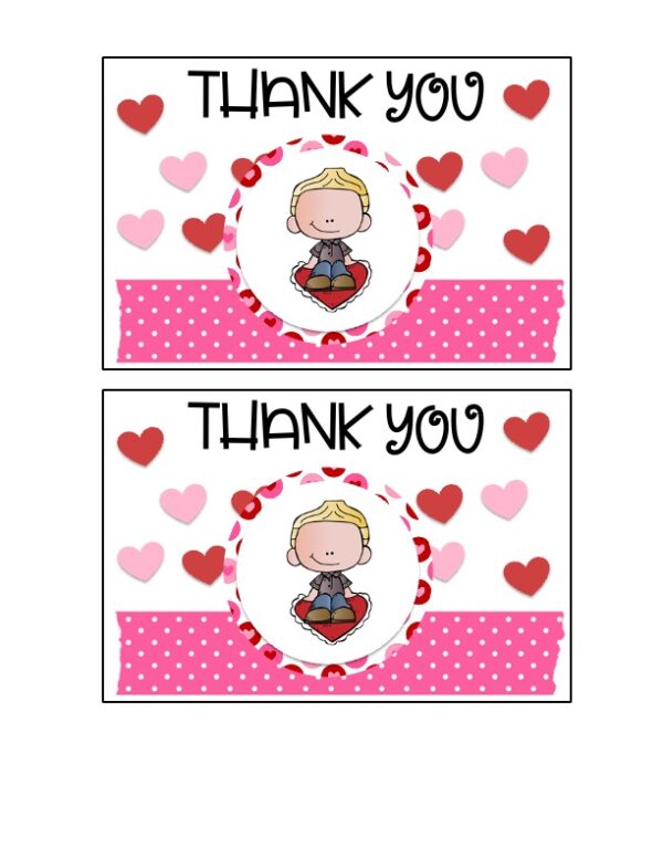 Valentine's Thank You Card Color 7