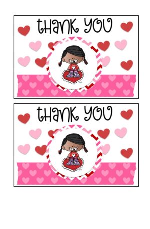 Valentine's Thank You Card Color 8