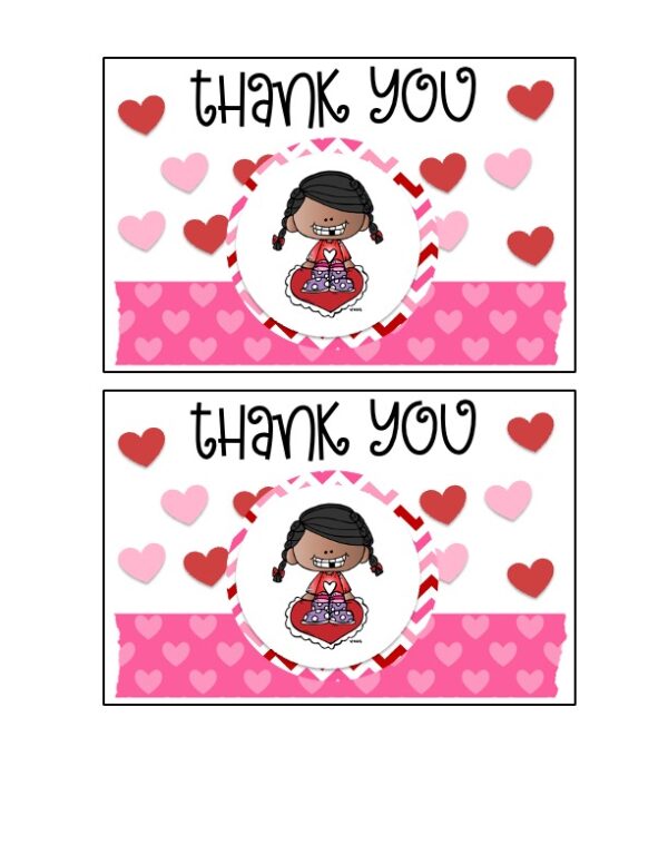 Valentine's Thank You Card Color 8