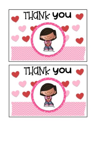 Valentine's Thank You Card Color 9