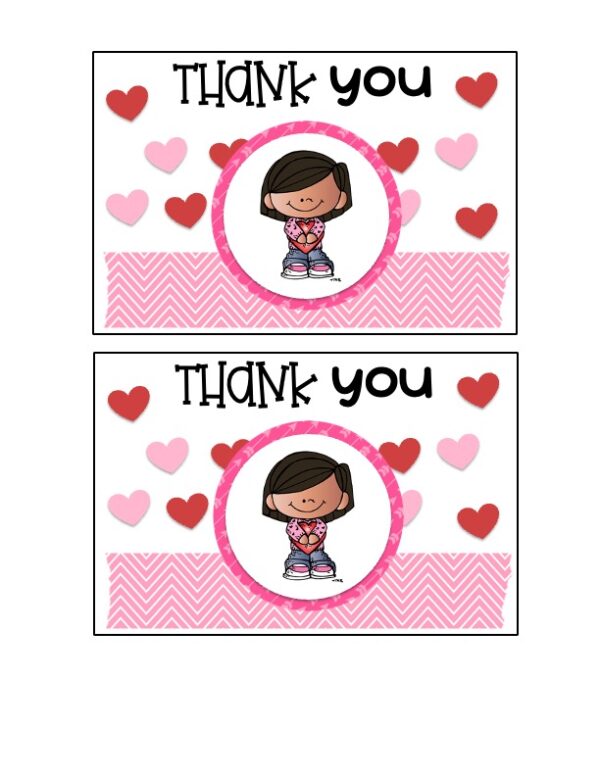 Valentine's Thank You Card Color 9